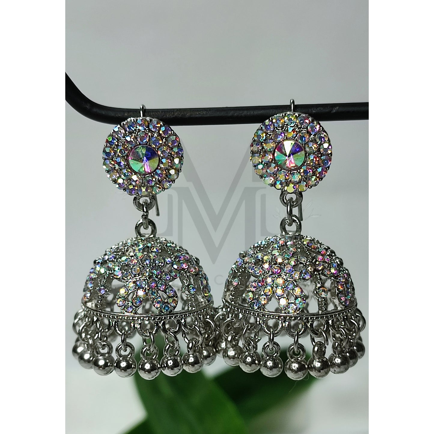 Silver Elegance Jhumki Earrings