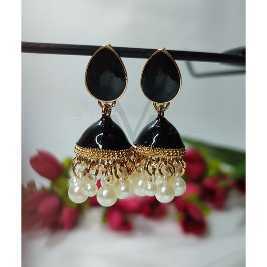 Classic Black Pearl Jhumki